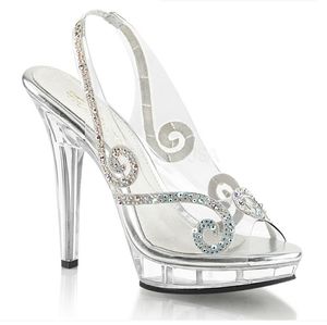 5" High Heels Princess Rhinestone Platform Shoes